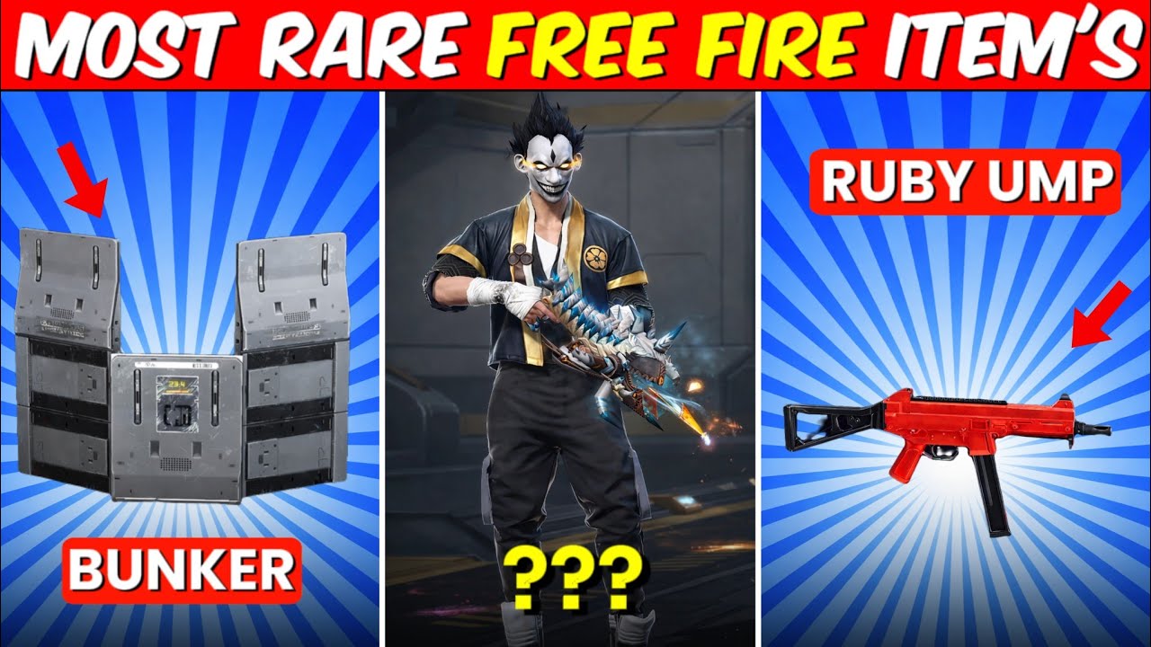 Top 11 Most Rare Free Fire items !