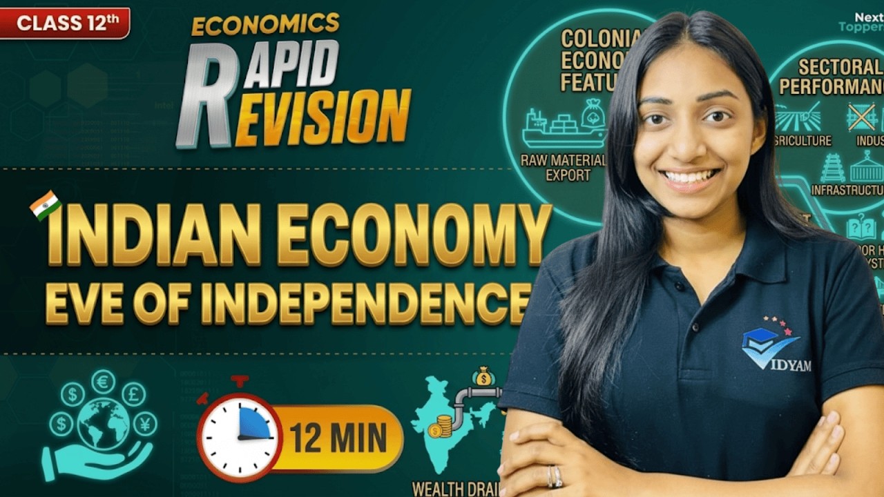 RAPID REVISION-INDIAN ECONOMY ON EVE OF INDEPENDENCE I 12th INDIAN ECONOMY CH-1