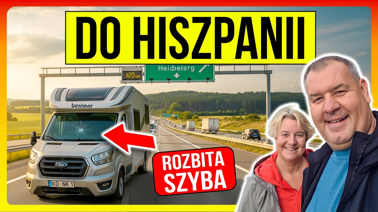 Pierwszy Dzień Podróży Do Hiszpanii - Droga Przez  Niemcy i Rozbita Szyba!