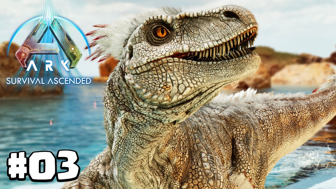 ENFRENTEI UM RAPTOR ALPHA NA MÃO! - ARK: SURVIVAL ASCENDED - THE ISLAND #03