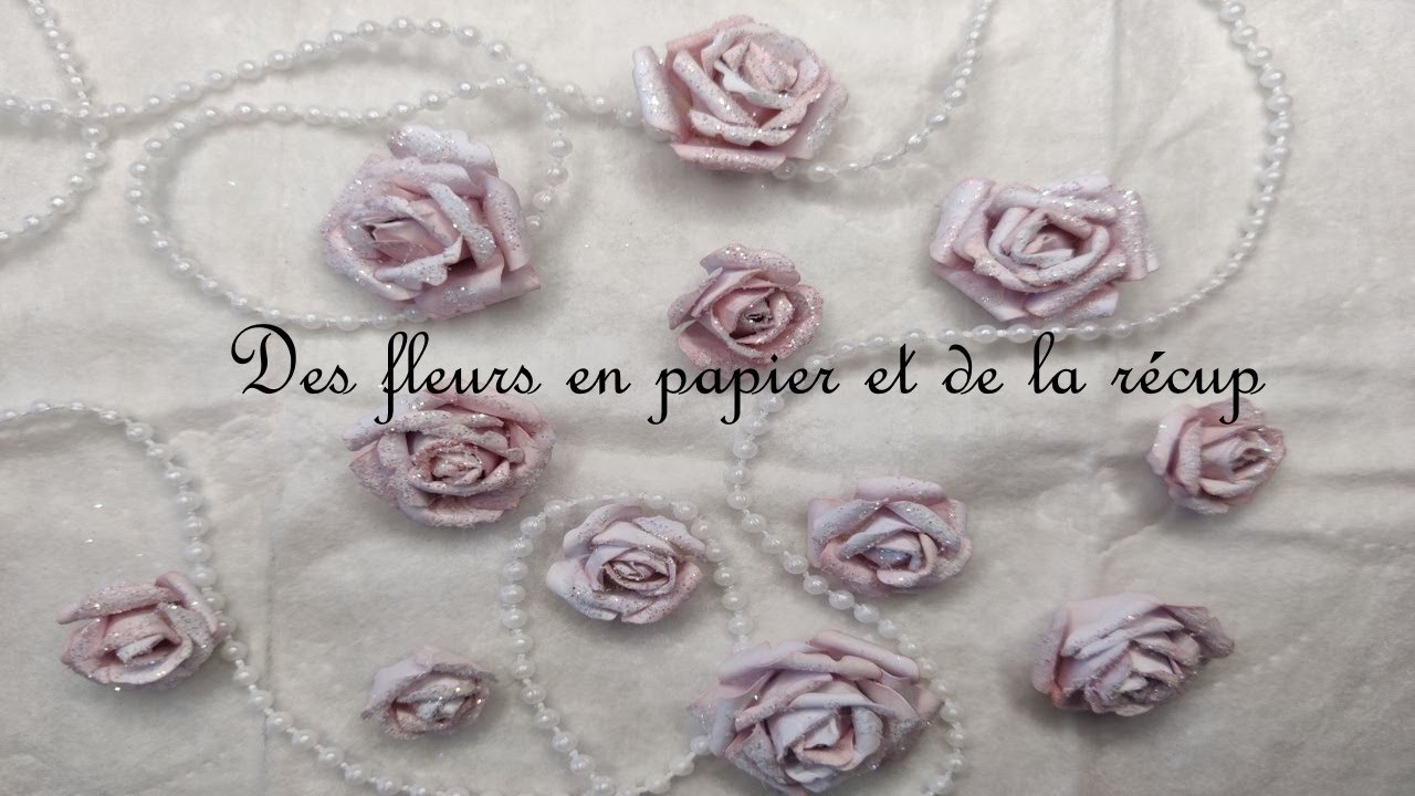 Tuto fleur (Rose) en papier et récup #tuto #fleurs #shabby #scrap #recup ❤️🙂