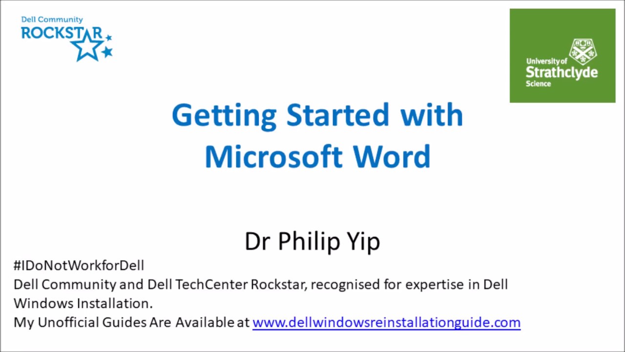 Getting Started with Microsoft Word - Document Structure and Word Basics