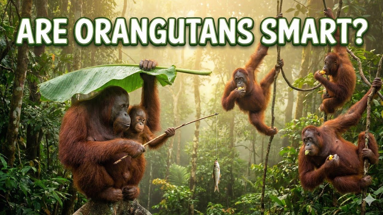 Orangutans share nearly 97% of their DNA with humans 🧠🦧 #Orangutan