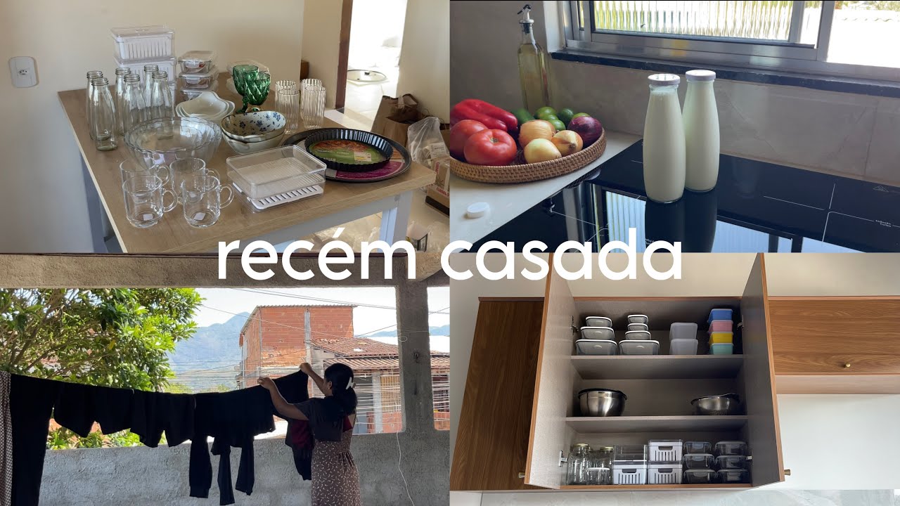 meu enxoval de cozinha PARTE 4 + organizando tudo no arm&aacute;rio & estreando a m&aacute;quina de lavar
