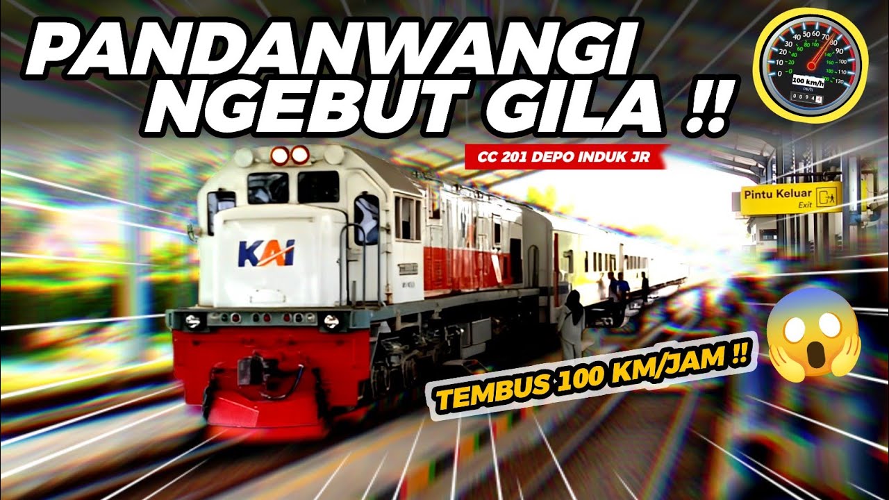 GAK NYANGKA! 😱 KA PANDANWANGI Ngebut Parah Sampai 100 KM/JAM – Penumpang Kaget Total!