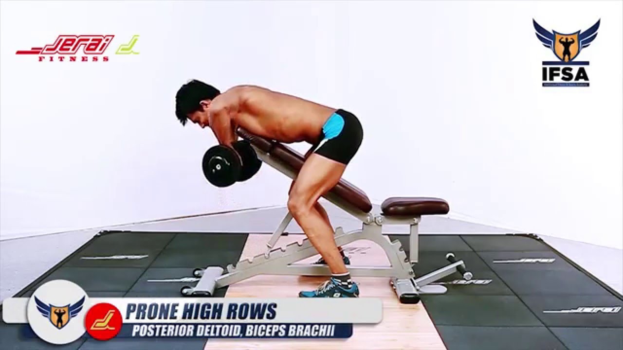 Prone high rows