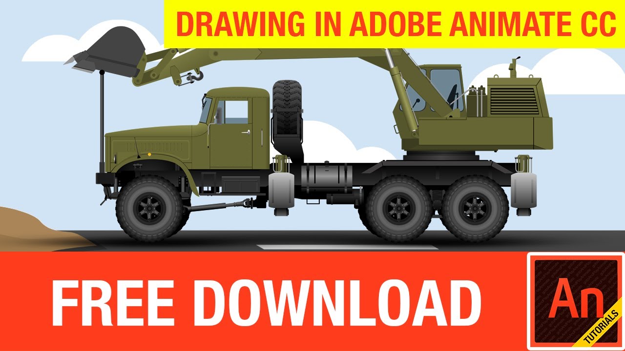 Как нарисовать автомобиль в Adobe Animate CC (Скачать бесплатно)