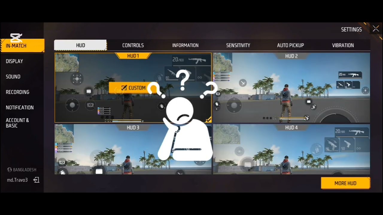 Pro Hud settings #foryou #hud2dedos #hud3finger #hud4finger #hud2fingerfreefire #firebottle #freefir