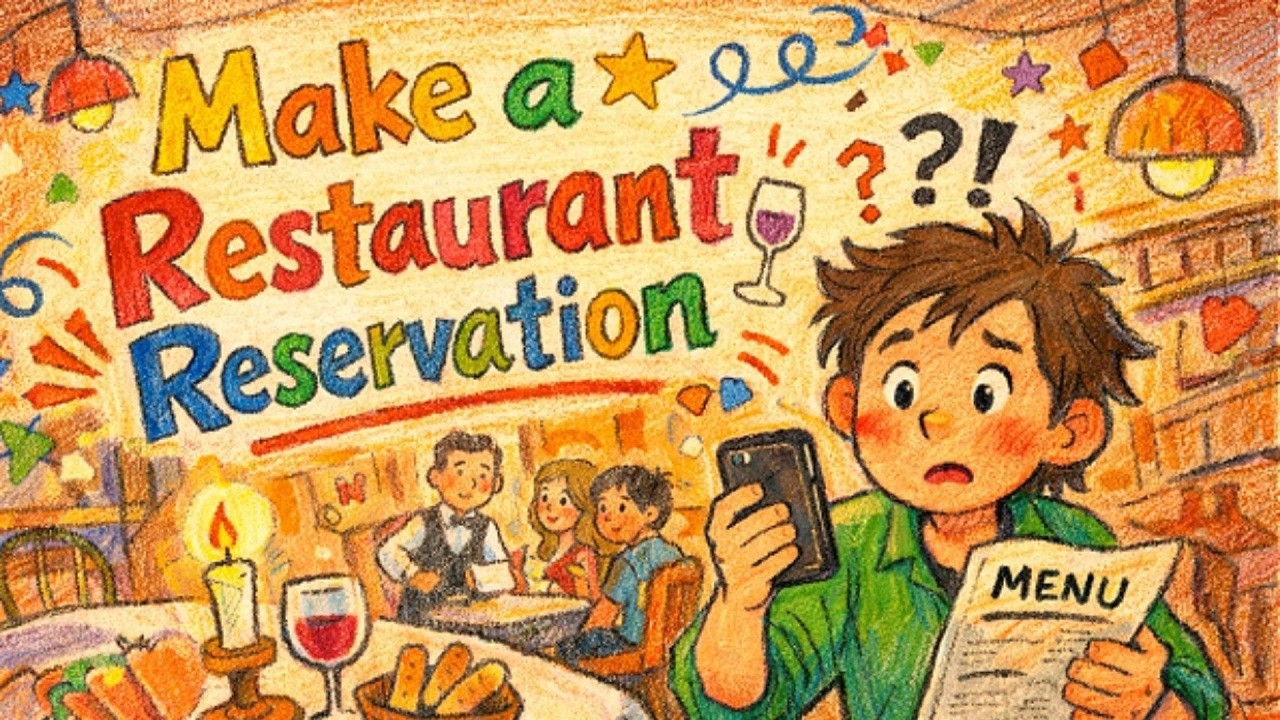 How to Make a Restaurant Reservation in English 🍽️ | Phone Call, Changes & Cancellations | A2–B1