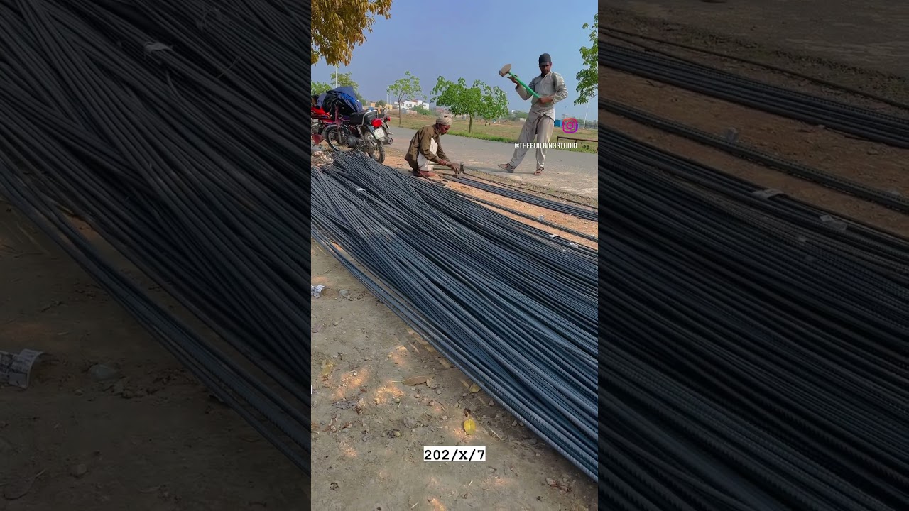 How we cut steel bars | House Construction in DHA Lahore.