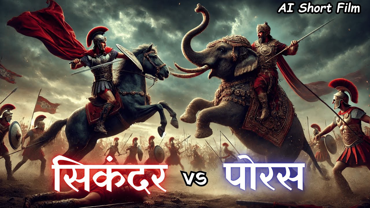 Sikandar vs Porus - Battle of Jhelum | सिकंदर vs पोरस - झेलम का युद्ध | AI Generated Video 