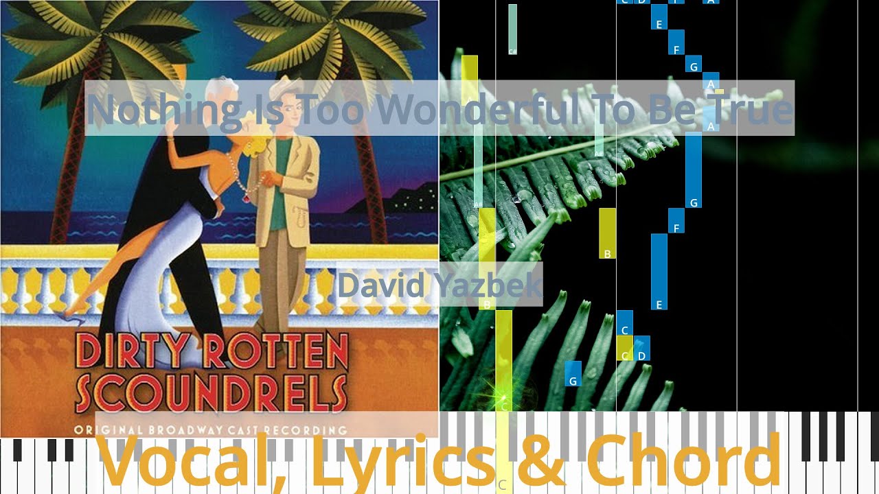 🎹Chord & Lyrics, Nothing Is Too Wonderful To Be True, Synthesia Piano