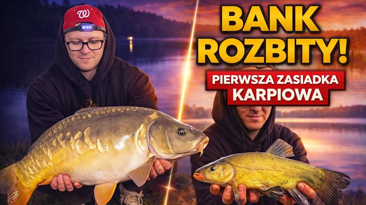 BANK ROZBITY! | Pierwsza zasiadka Karpiowa na Methode | Lin | Karp Kloc | Dobry Humor