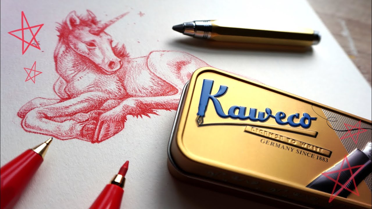 Using kaweco pencils for the first time! reviewing the kaweco sketch up and drawing horse