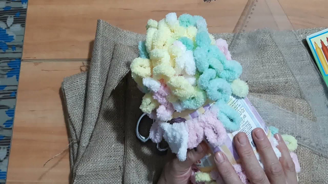 عمل مشاية بخيط البافي علي الخيش بطريقة سهل جدا