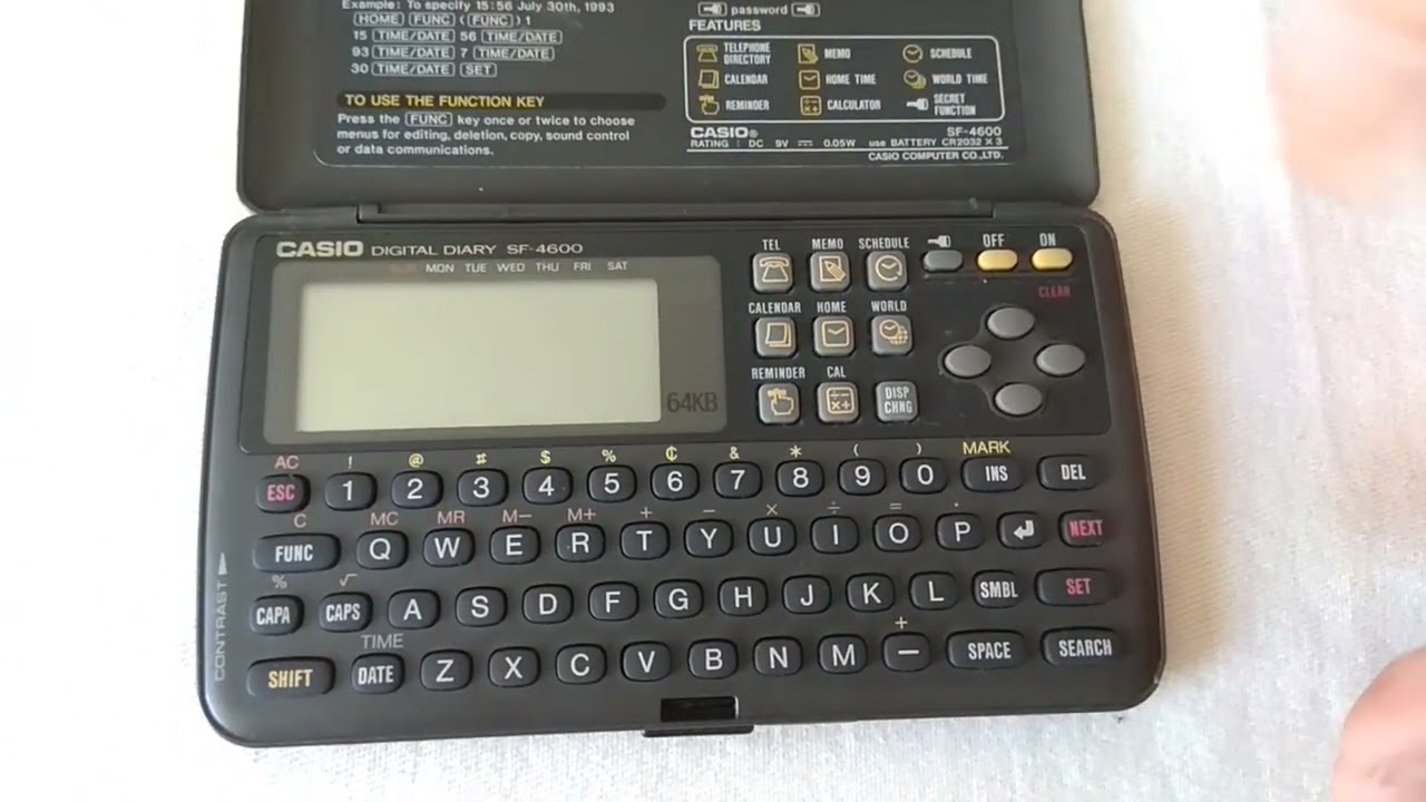 CASIO SF-4600 Digital Diary - CASIO Dijital Data Bank - Nedir Ne işe yarar