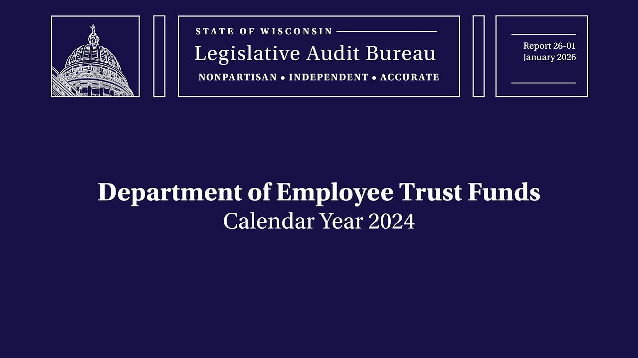 Report 26-01 Department of Employee Trust Funds