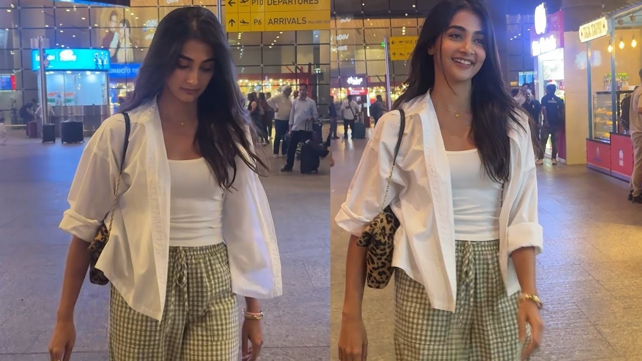 Pooja Hegde Spotted At Airport Arrival