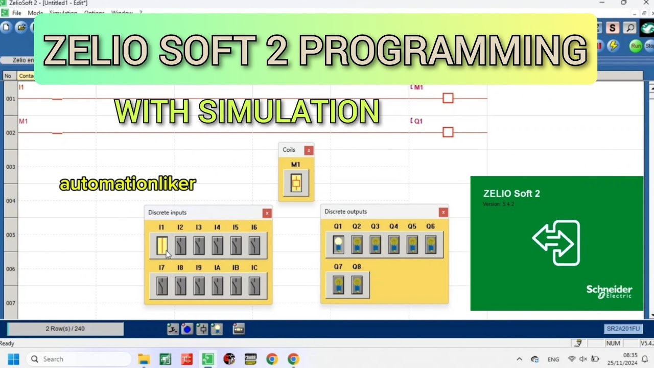 Zelio soft2 programming and simulation tutorial | Schneider Electric PLC