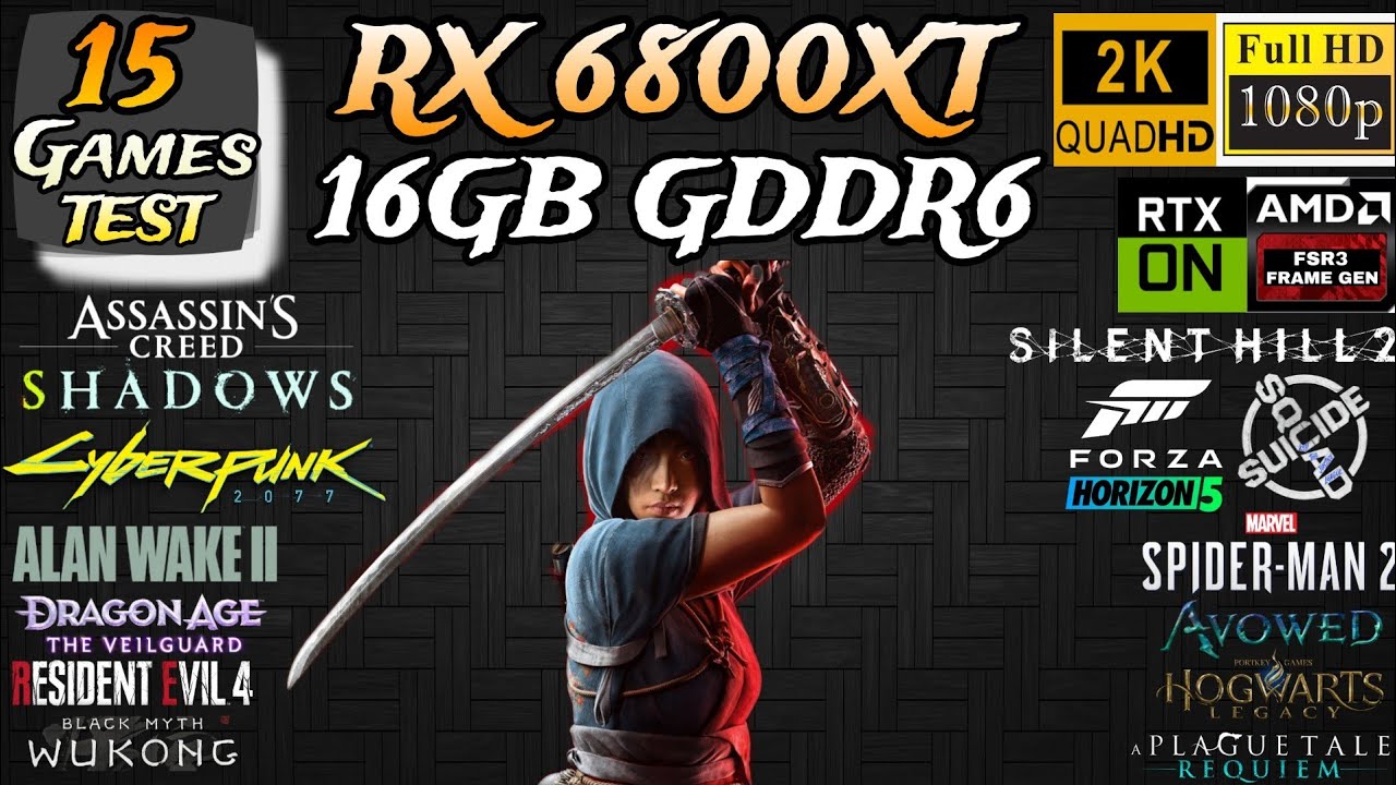 RX 6800 XT In 2025 - Test In 15 Games - Ray Tracing + FSR3 Frame Generation - 2K & 1080P