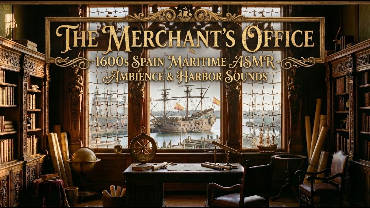 The Merchant's Office | 1600s Spain Maritime Ambience & Harbor Sounds
