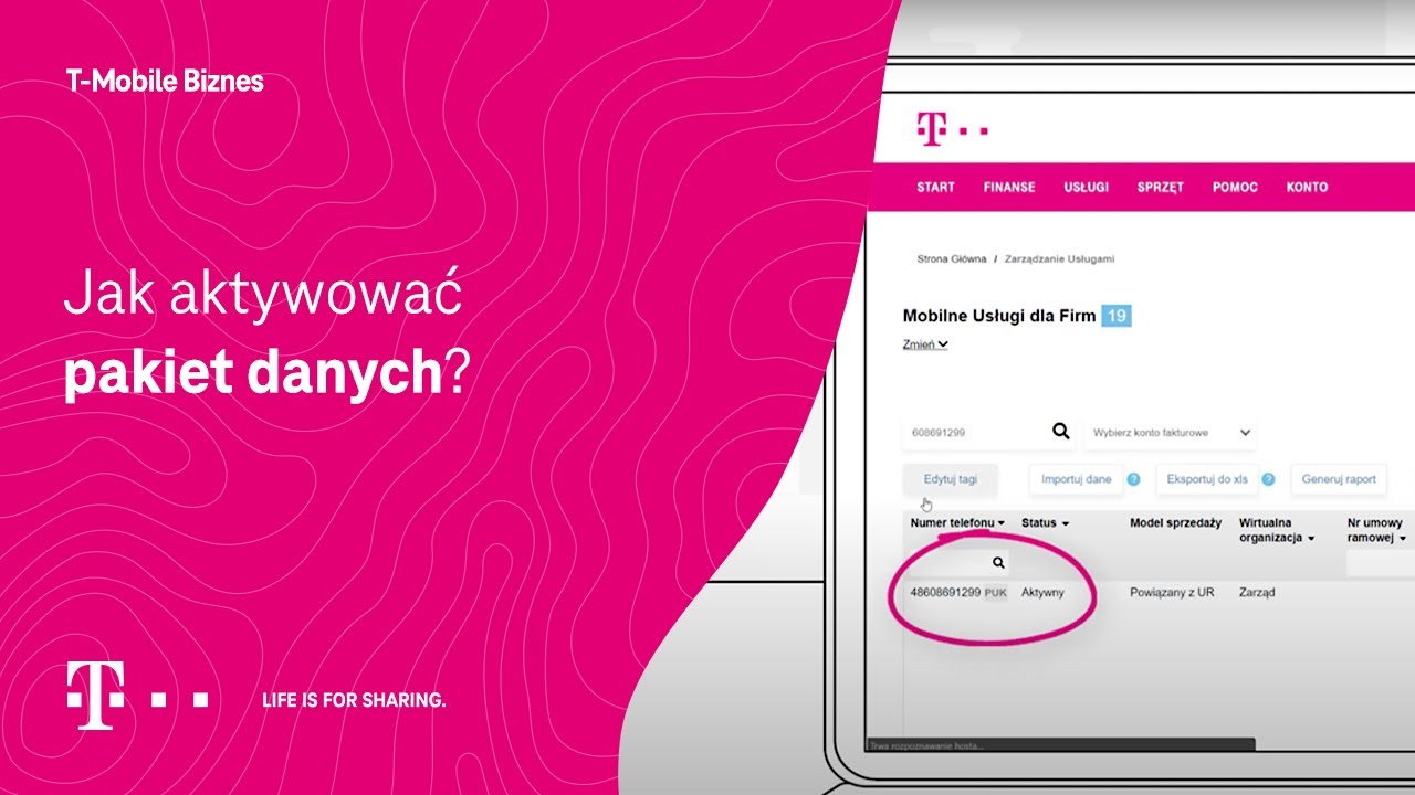 Jak aktywować pakiet danych? | eSerwis T-Mobile