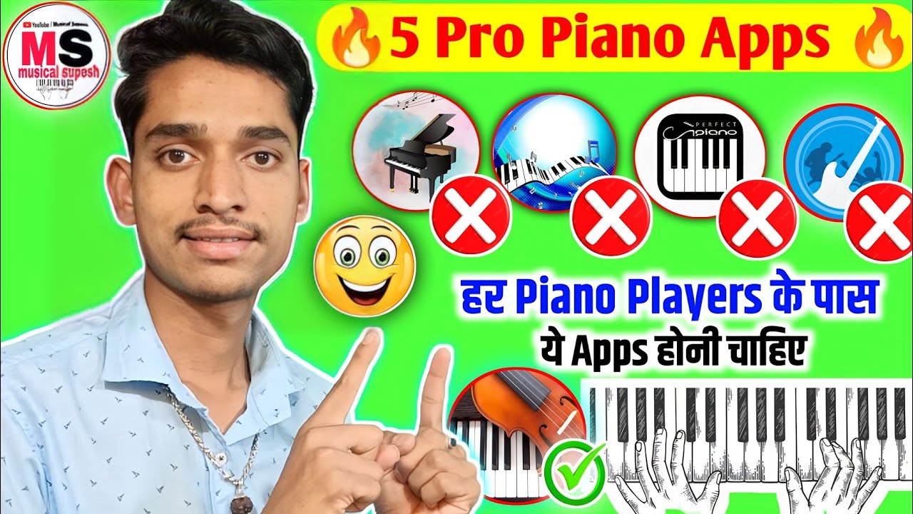 Top 5 Piano Apps 🔥 Best Piano App - Piano Tutorial - Mobile Piano - Walk Band - Perfect Piano