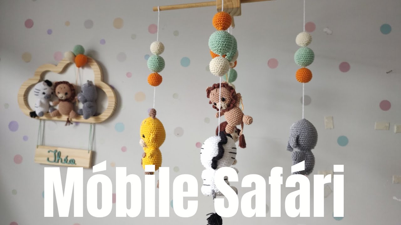 Móbile Safári amigurumi!#croche#mobile #amigurumi, #maternidade, #decoracaoquartoinfantil