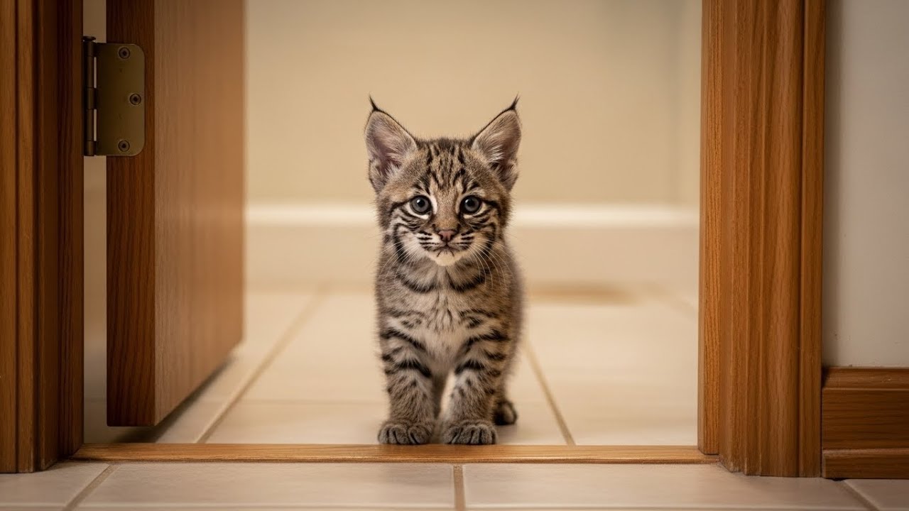 I Thought My Bobcat Was Acting Strange… Until I Heard Tiny Meows From the Bathroom!