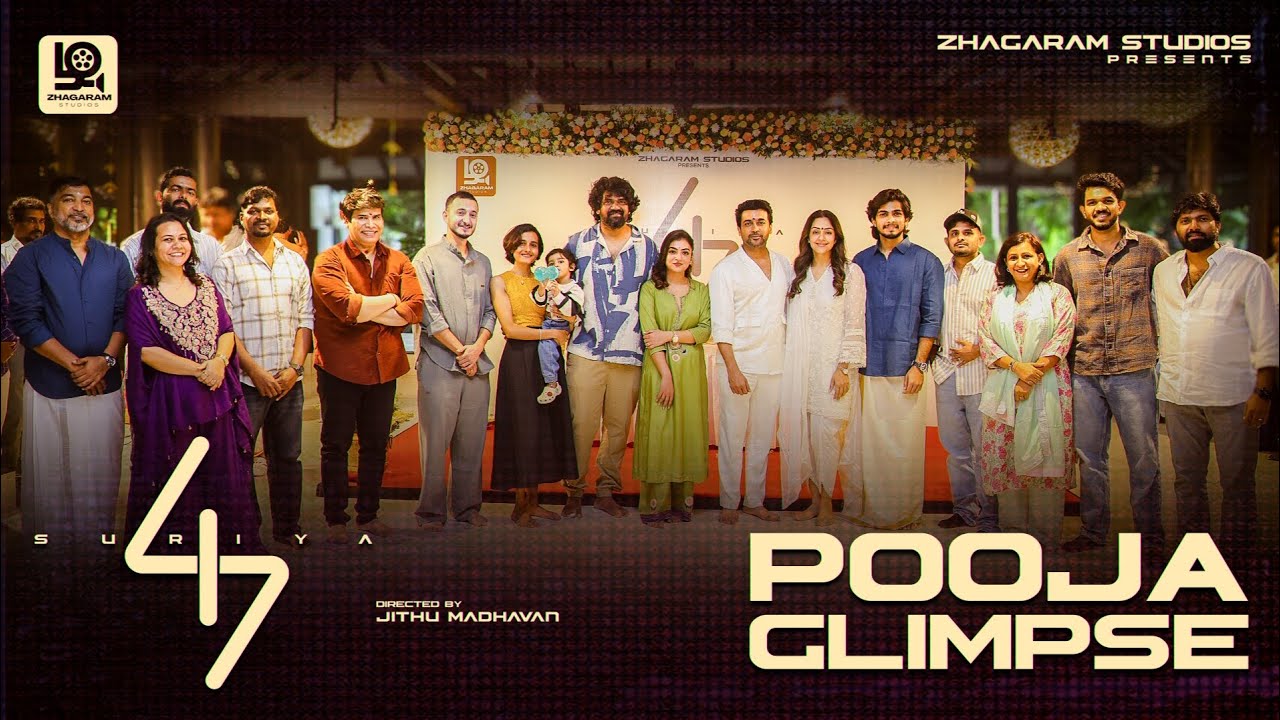 #Suriya47 Pooja Glimpse | Suriya | Jithu Madhavan | Nazriya | Naslen | SushinShyam | ZhagaramStudios