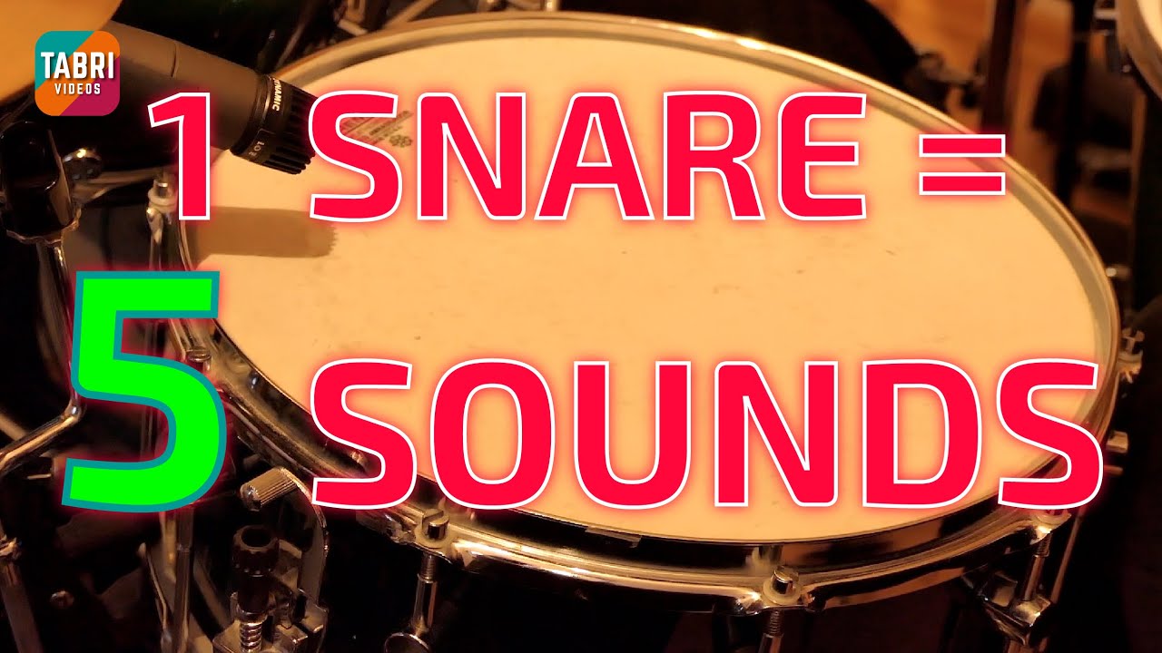 1 SNARE = 5 SOUNDS! Put paper, carton, tea towel ... on your snare drum