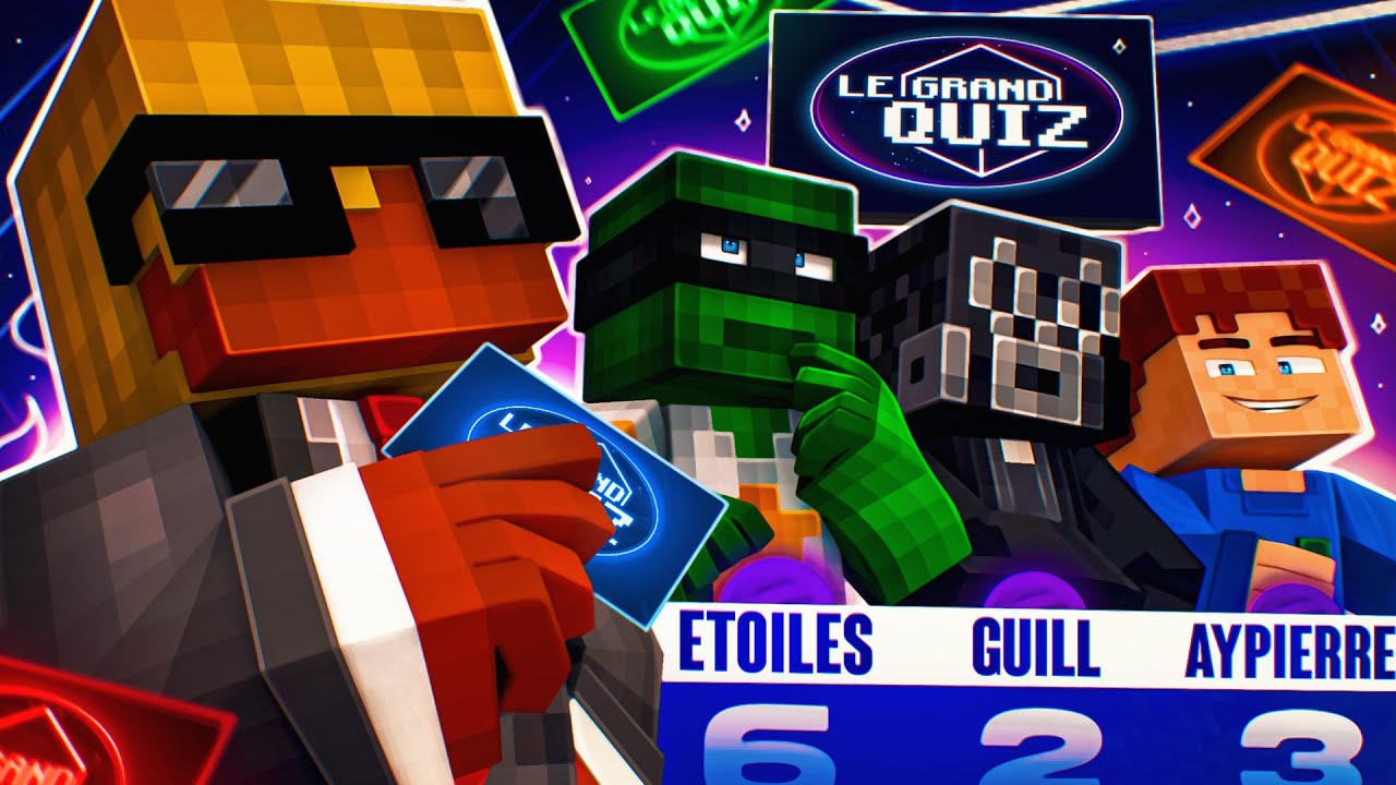 J'ai invit&eacute; 12 streamers dans un jeu t&eacute;l&eacute;vis&eacute; sur Minecraft... (Le Grand Quiz #1)