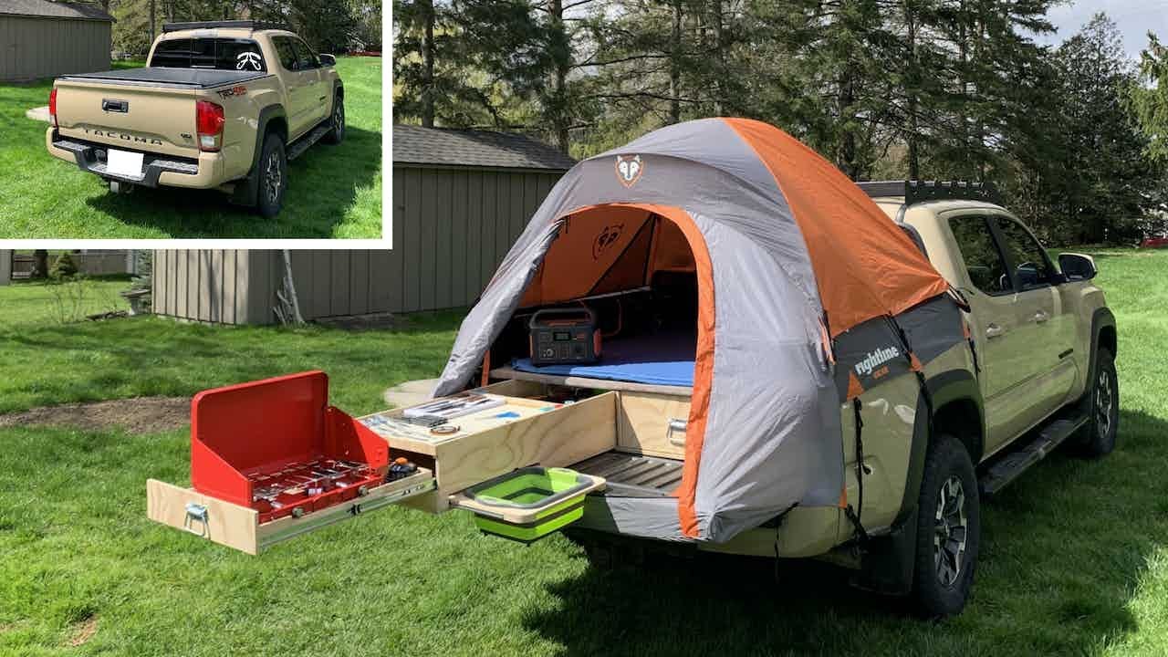 DIY 5ft Truck Camping Setup | Tacoma Hidden Camper