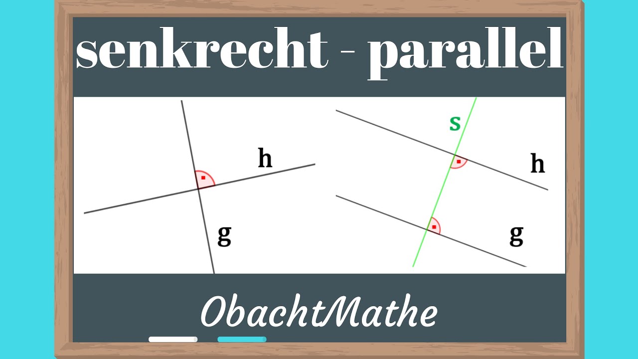 senkrecht und parallel | ganz einfach erklärt | verschiedene Möglichkeiten zum Zeichnen |ObachtMathe