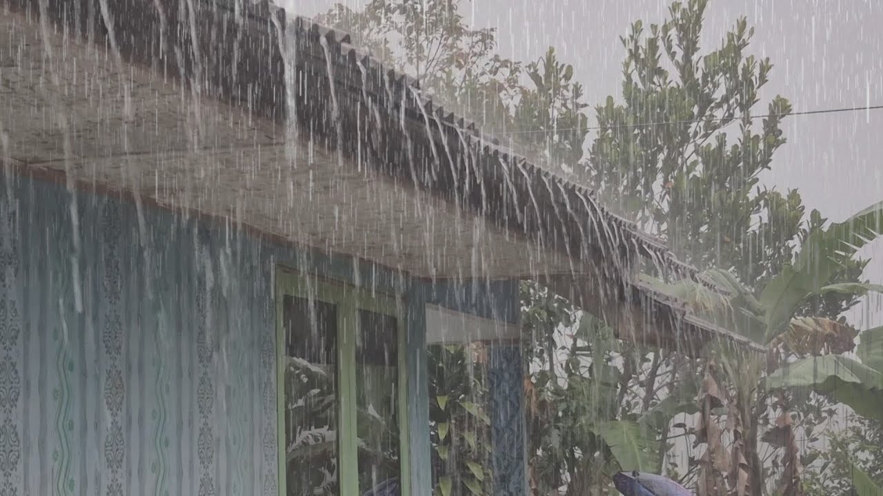 Fall Asleep Fast with Heavy Rain on the Roof | Powerful Rain Sounds for Deep Sleep & Anxiety Relief