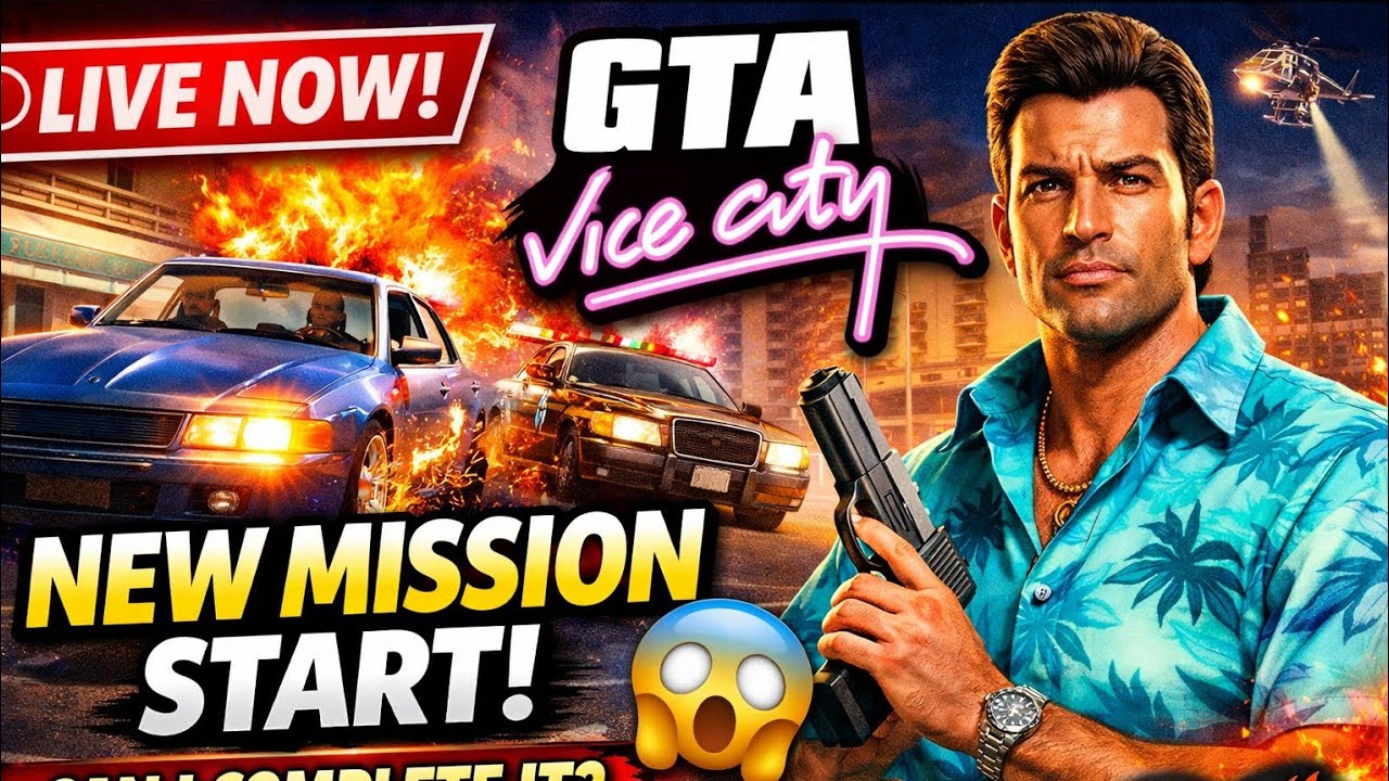 🔴 LIVE NOW 🚗 GTA Vice City – New Mission Start! Can I Complete It? 😱