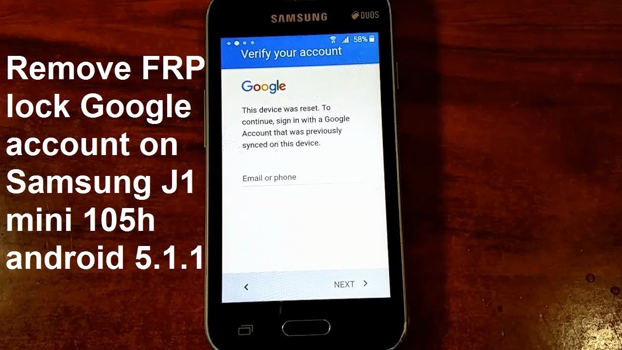 how to remove google account samsung galaxy j1 mini j105h j105f android 5.1.1 new and fastest method
