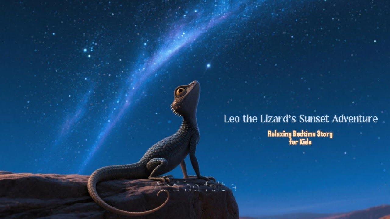 Relaxing Bedtime Story for Kids l Leo the Lizard’s Sunset Adventure