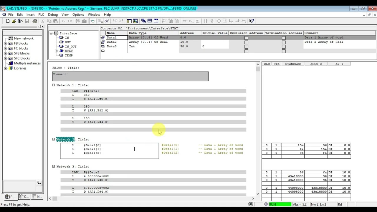 Address Registers and Pointers in S7 300 PLC Part 2