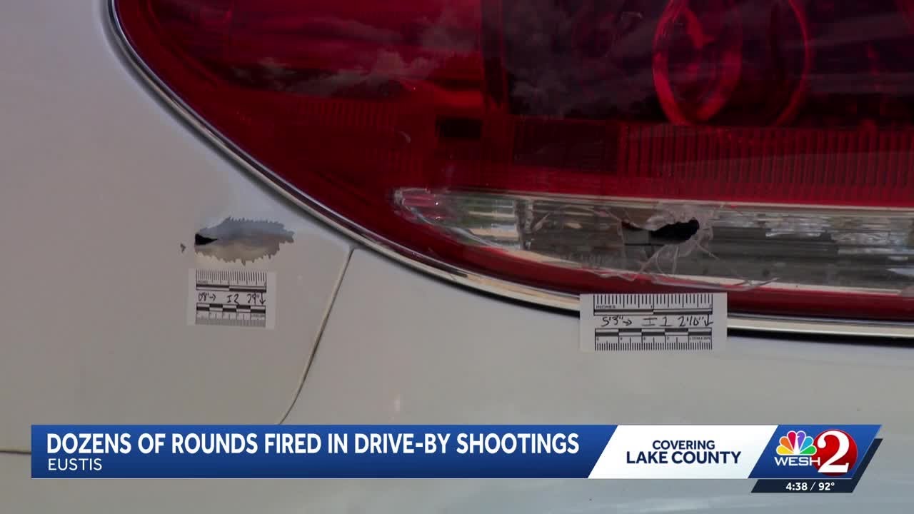 Dozens of rounds fired in drive-by shootings, Eustis police say