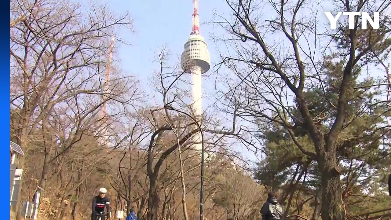 이른 봄기운 만끽...남산 하늘숲길, 나들이객 '발길' / YTN