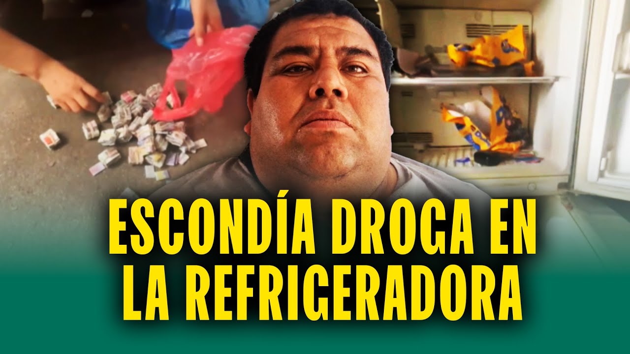 Cae presunto traficante 'Gordo Porcel': Escondía marihuana, cocaína y mucho dinero en refrigeradora