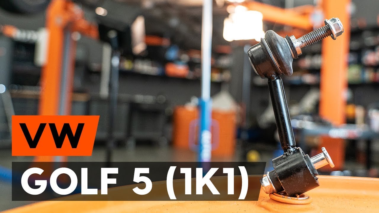 How to change rear anti roll bar link / rear drop link on VW GOLF 5 (1K1) [TUTORIAL AUTODOC]
