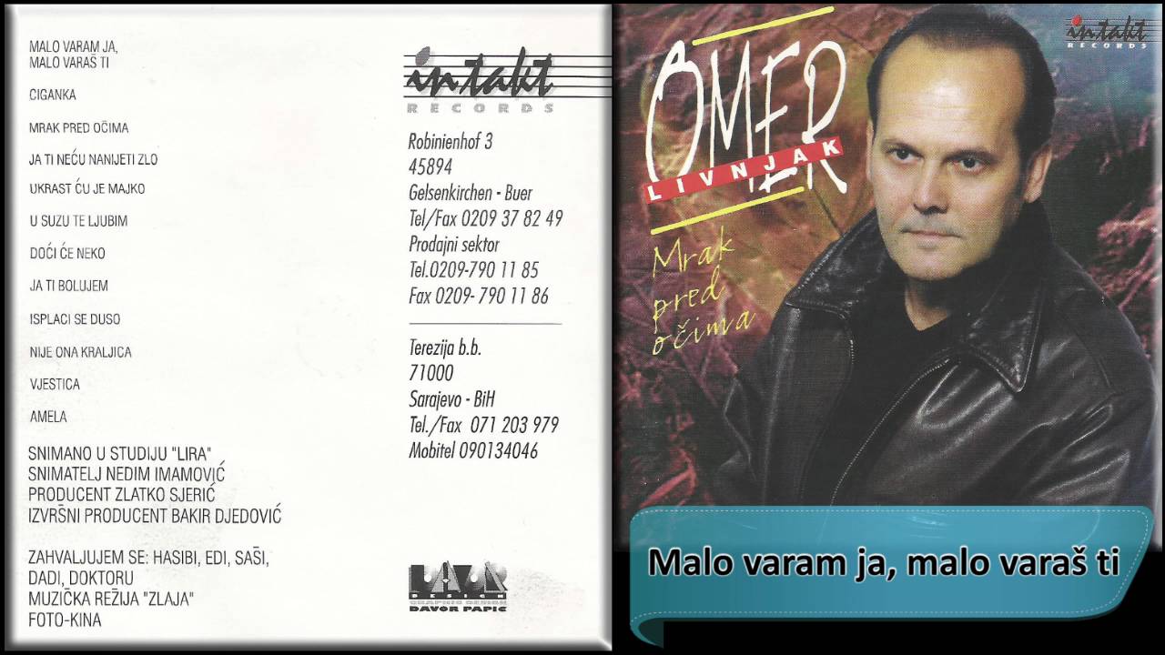 Omer Livnjak - Malo varam ja, malo varas ti - (Audio 1998) HD