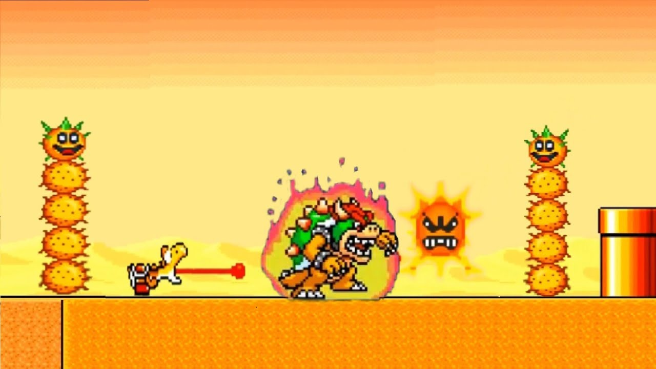 New Super Bowser World HD: BEST BOWSER GAME - World 2: Dangerous Desert Part 1