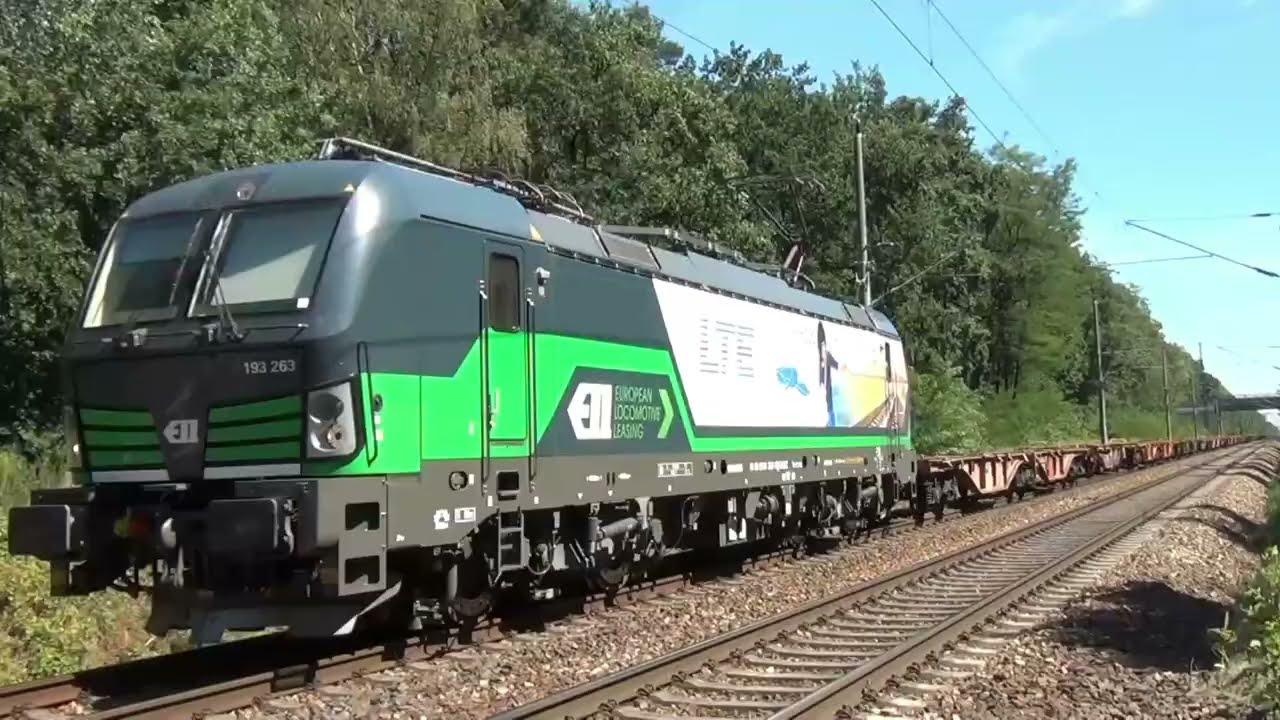 Double macro of the empty freight train with ELL LTE 193 263  #193 #macro #trainspotting