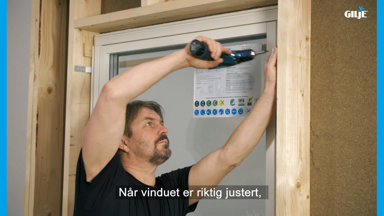Montering av Gilje toppsving vindu