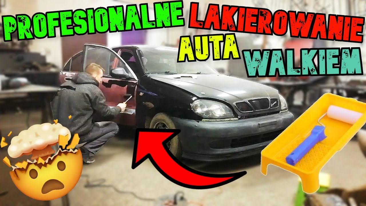 Profesjonalne LAKIEROWANIE auta WAŁKIEM 🖌️ nowy lakier ZA GROSZE➤ Tuning Lanosa #11 PORADNIK 🧐 DIY 👌