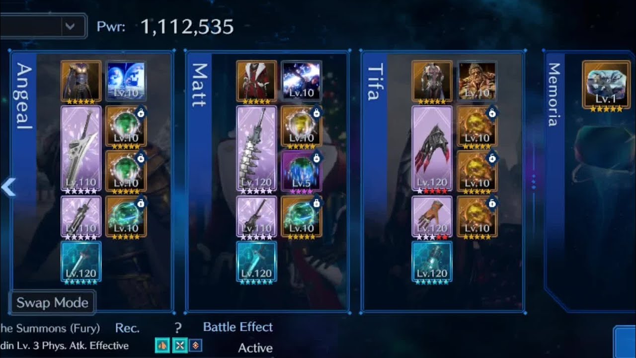 [Final Fantasy 7: Ever Crisis]~[Trial of the summons Fury] Odin lv.3 (Phys.Atk.Effective)