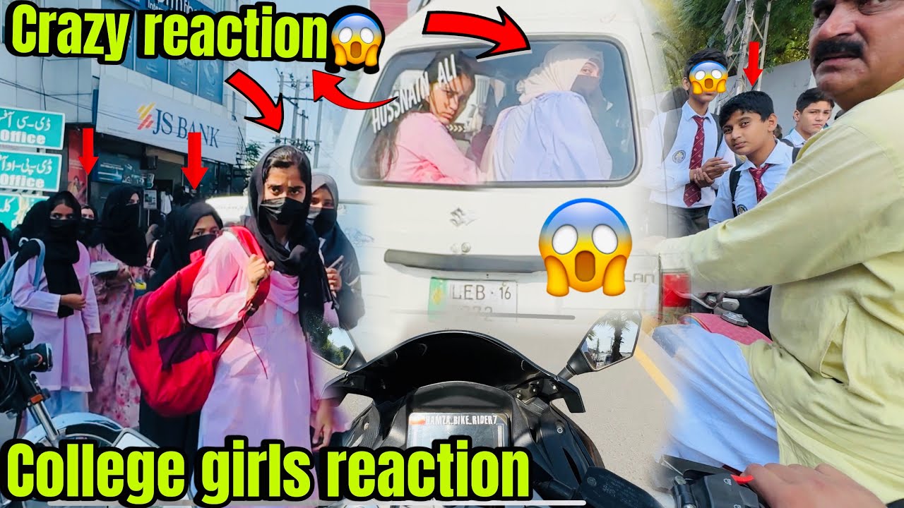College girls reaction on superbike😱|| superbike crazy sound || superbike reaction in pakistan